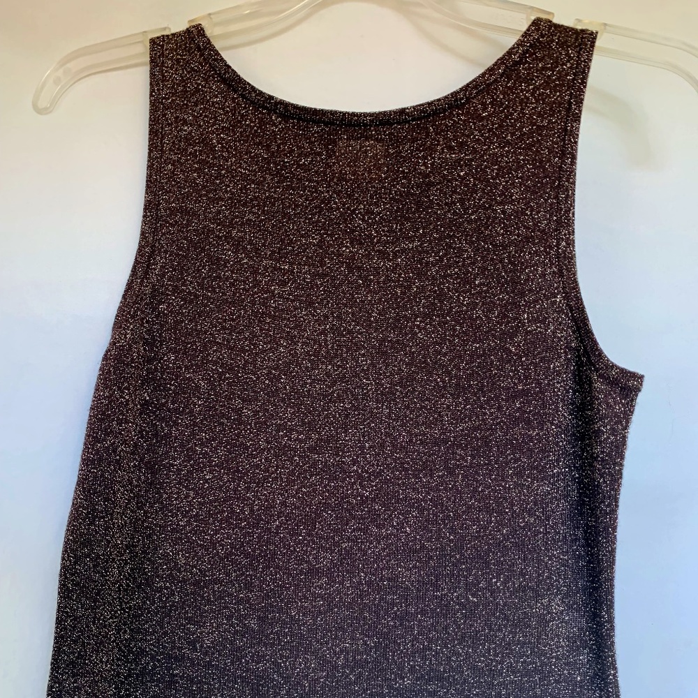 Harve Bernard brown metallic tank sz S